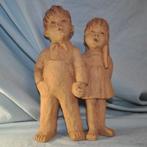 XL Lee Bortin vintage kids statue (w1497)